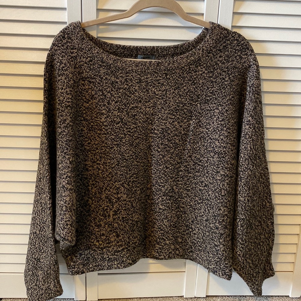Premise black and cream marled dolman sleeve sweater